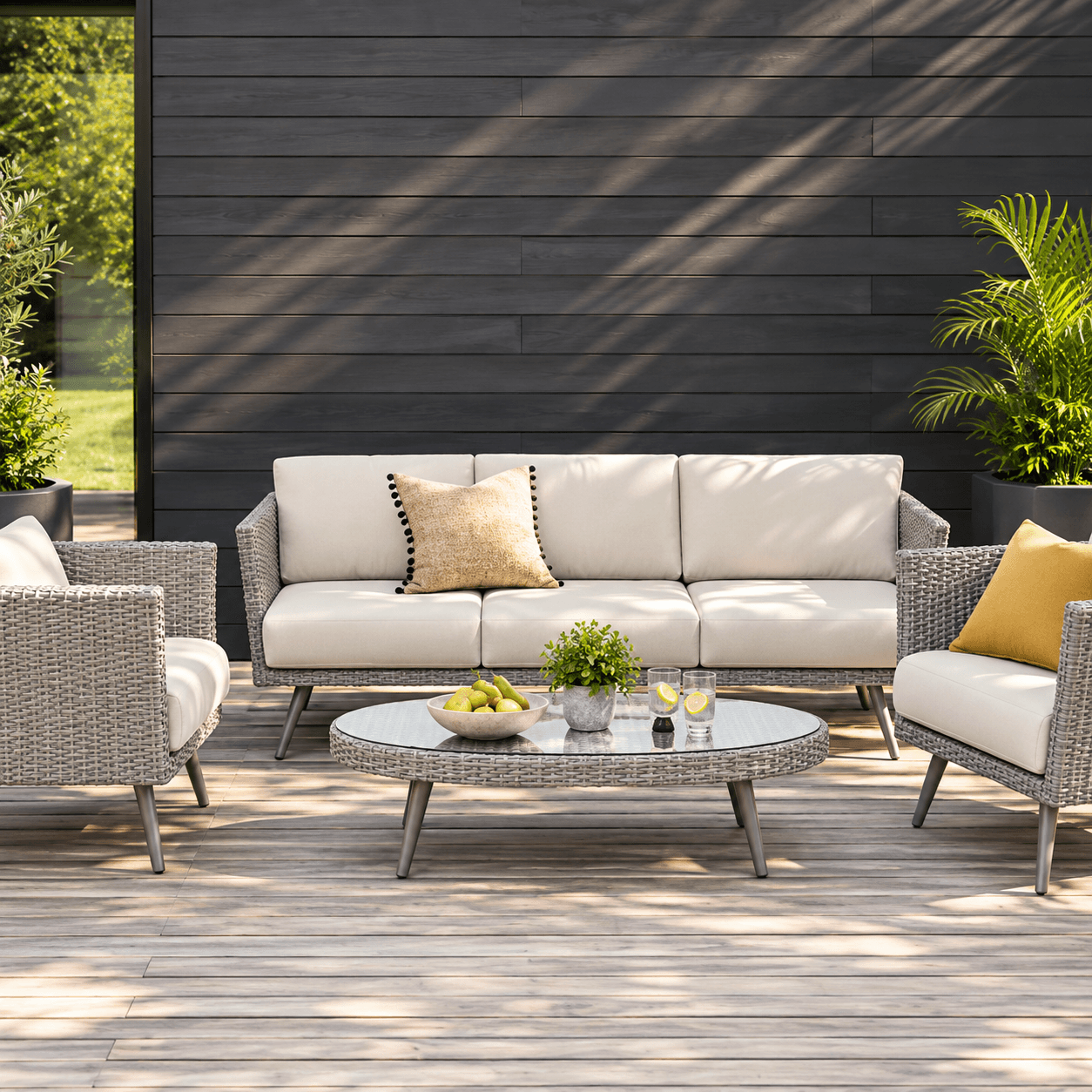 AD-068 Five Seater Wicker Living Sofa Set — image 1